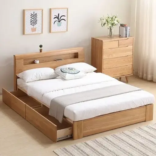 Cama de Madera - Diseño Moderno y Duradero CA007